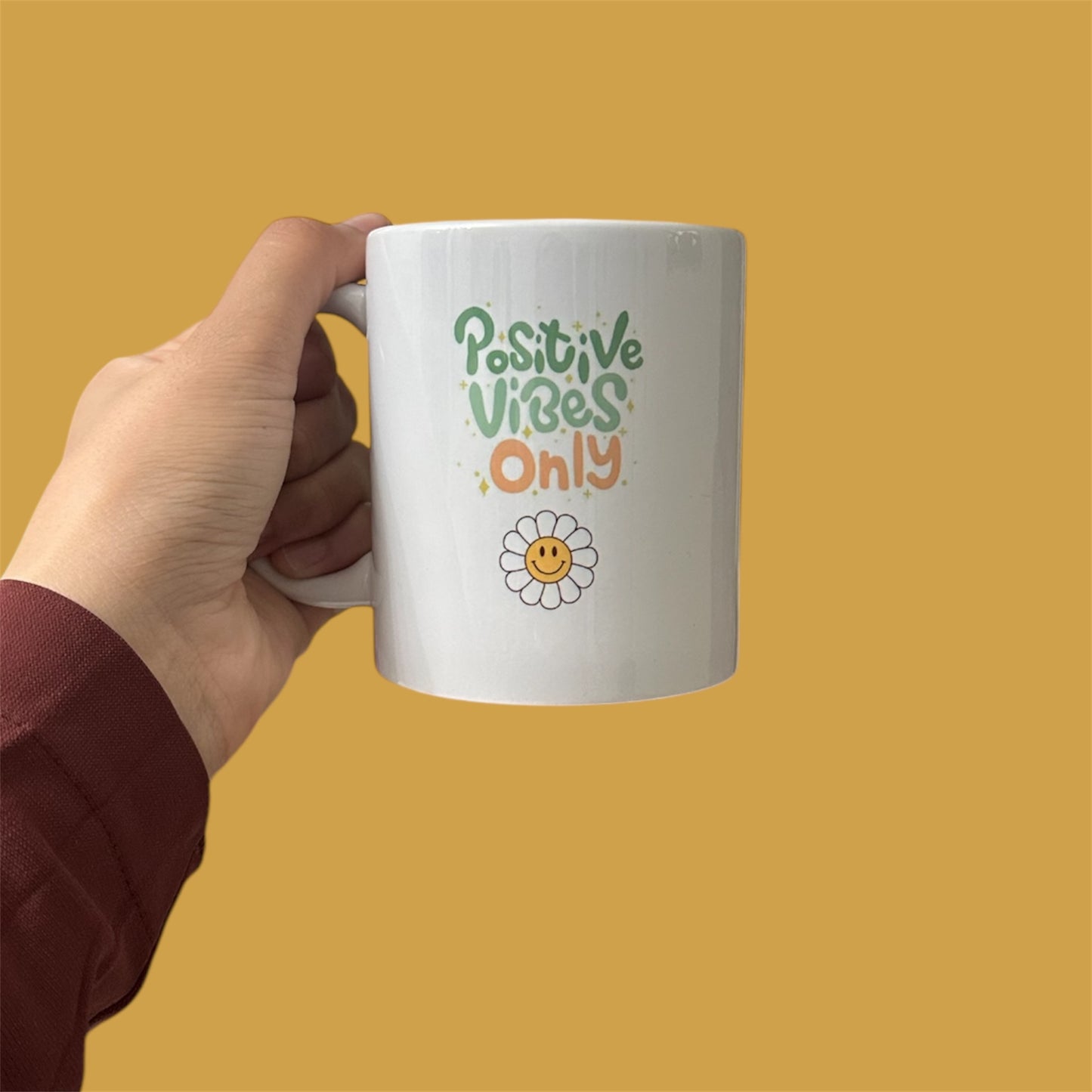 'Positive Vibes Only' Daisy Mug