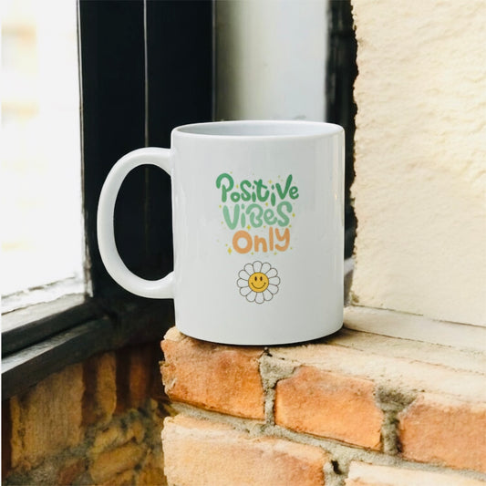 'Positive Vibes Only' Daisy Mug