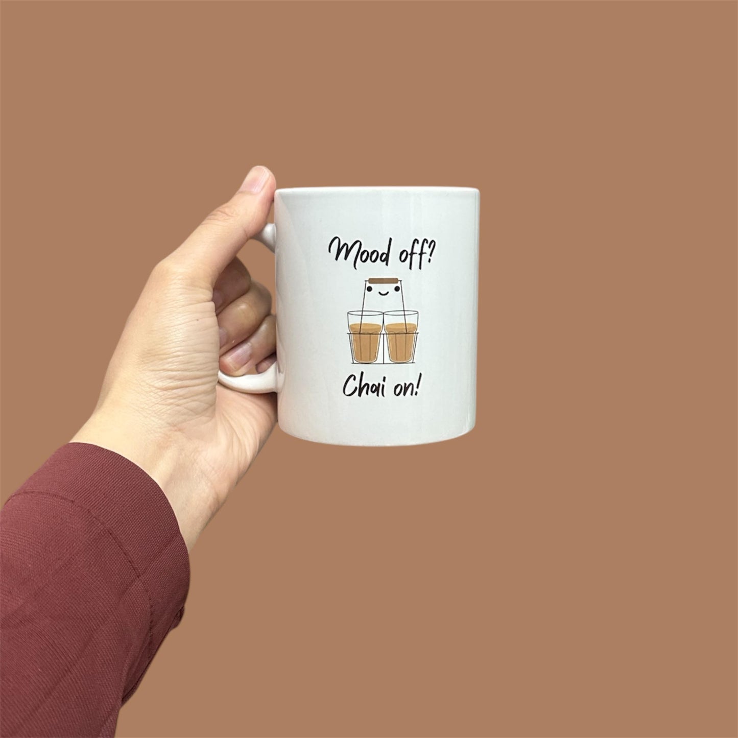Mood Off? Chai On! – 11oz Ceramic Mug | Desi Comfort in a Cup